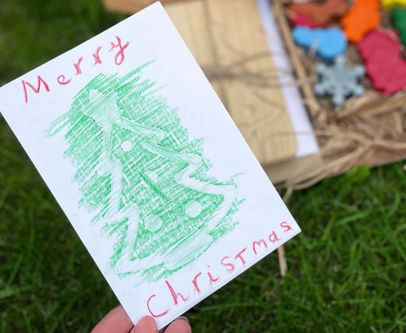 Christmas Tree rubbing board