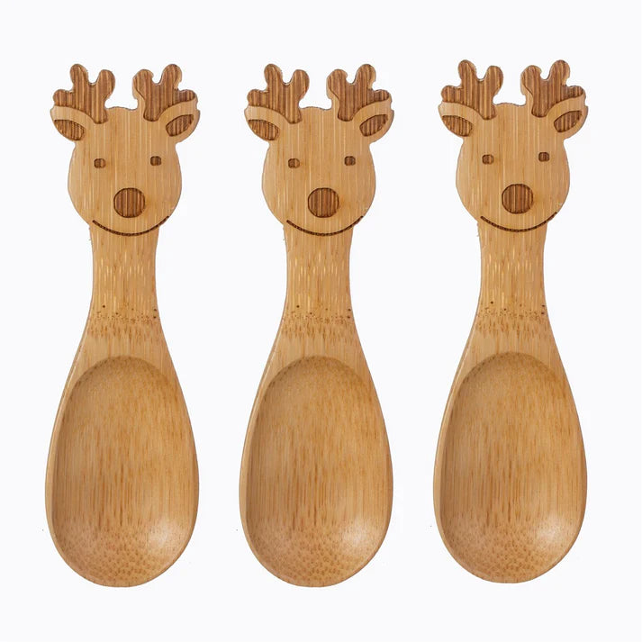 Reindeer Baby Bamboo Spoons - Set Of 3