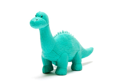 Natural Rubber Dinosaur Toy, Bath Toy and Teether Ice Blue