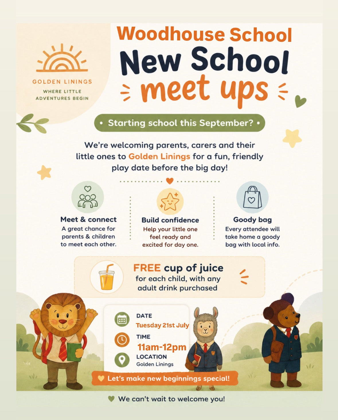 Woodhouse School 21st July 11am